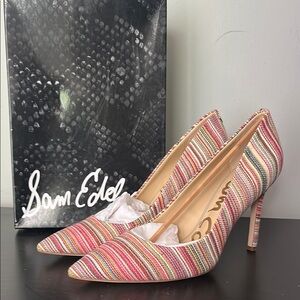 Sam Edelman Red and Pink Heels Chic Style